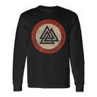 Viking Knot Valknut Wotan Norse Mythology Langarmshirts