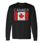 Vintage Canada Canadian Flag Pride Langarmshirts