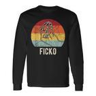 Vintage Du Bisch Ein Ficko Italian Gesture Handmark Langarmshirts