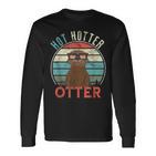 Vintage Hot Hotter Otter Retro Otterliebe Langarmshirts