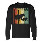 Vintage Papa Bär Baby Bäratertag Xmas Geschenk Retro Daddy Langarmshirts