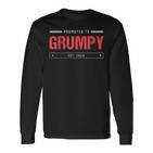 Vintage Soon To Be Grumpy Est 2024 Zum Neuen Papa Befördert Langarmshirts