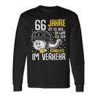 Vor 66 Jahren Der Fastest In Traffic 66Th Birthday Man Langarmshirts