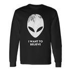 I Want To Believe Alien Alien Alien Langarmshirts