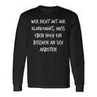 Wer Nicht Mit Mir Klarkommt Saying Nager Langarmshirts