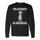 Willkommen Im Irrenhaus Straight Jacket Crazy Saying Langarmshirts