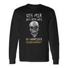 Zombie Skull Langarmshirts - Vermeide unnötigen Sozialkontakt, Lustiges Motiv