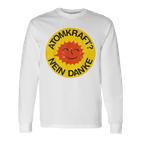 Atomforce Nein Danke Anti Akw Kernernergie Green Langarmshirts