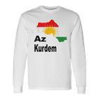 Az Kurdem Kurdistan Ypg Newroz Langarmshirts