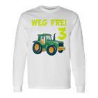 Children's 3Rd Birthday Wake Frei Ich Bin Schon 3 Jahre Traktor Trecker Langarmshirts