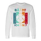 Children's Bäm Ich Bin 7 Sieben Jahre Boy 7Th Birthday Football Langarmshirts