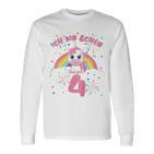 Children's Ich Bin Schon 4 Unicorn Langarmshirts