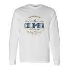 Colombia Retro Style Vintage Colombia Langarmshirts