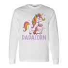 Dadacorn Einhorn Papa Und Baby Weihnachten Papa Langarmshirts