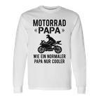 Damen Sportbike Motorradfahrer Spruch Herren Motorrad Papaater Mit-Ausschnitt Langarmshirts