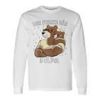 Der Starke Bär Papaatertag Männertag Bärater Papa Raglan Langarmshirts