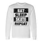 Eat Sleep Skate Repeat Langarmshirts