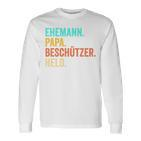 Ehemann Papa Beschützer Heldatertag Langarmshirts