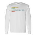 Ehemann Papa Räuchermeister Held Retro Grillmeisterintage Raglan Langarmshirts