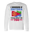 Eritrea Eritreische Flagge Langarmshirts