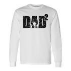 Father's Day Ater Werden Zweifacher Papa Zwei Kinder Langarmshirts