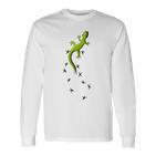 Für Echsen & Reptilien Fans Kletternder Salamander Gecko Langarmshirts