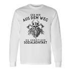 Geh Mir Aus Dem Weg Langarmshirts für Herren, Witziges Textdesign