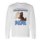 Herren Schäferhund Hund Papa Raglan Langarmshirts