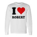 Ich Liebe Robert Langarmshirts