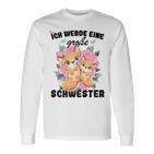 Ich Werde Große Schwester Langarmshirts, Ankündigung Geschwisterliebe