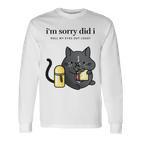 I'm Sorry Did I Roll My Eyes Out Loud Sarkastische Katze Langarmshirts