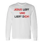 Jesus 4M3 Jesus Leben Und Liebe Dich Glaube Hope Love Langarmshirts