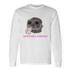 Katzi Will Kuschli Sad Hamster Meme Langarmshirts