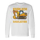 Kinder Endlich 2 Jetzt Bin Ich Der Bauleiter 2Nd Birthday Party Langarmshirts