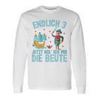 Kinder Endlich Drei Jahre 3Rd Birthday Pirate Boys Pirate Langarmshirts