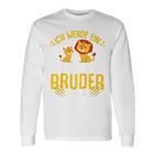 Kinder Ich Werde Ein Große Bruder 2024 Lion Big Brother 2024 Langarmshirts