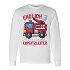 Kinder Jetzt Bin Ich Einsatzleiter Endlich 3 Jahre Boys Fire Brigade Langarmshirts