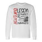 Lesen Dummheit S Langarmshirts