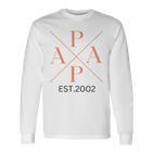 Lustiger Papa Est 2002 Papa Seit 2002 Papa 2002Ater Langarmshirts