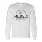 Maldives Retro Style Vintage Maldives White S Langarmshirts