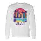 Miami Floridaintage Retro Usa America Souvenir Langarmshirts