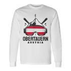 Obertauern Ski Area Austria Retro Ski Langarmshirts