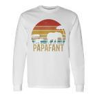 Papafant Papa Elefant Retrointage Sunsetatertag Savanne Raglan Langarmshirts