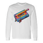 Retro 80Er 90Er Jahre Party Verkleidung Kassette Langarmshirts