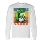 Retro Papasaurusatertag Bester Papa T-Rex Papa Dinosaur Kapuzenjacke Langarmshirts