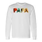 Retro Parkour Papa Lustigerintage Papa Parkour Langarmshirts