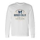 Retro Vintage Border Collie Langarmshirts