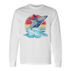 Retro Whale Langarmshirts