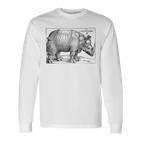 Rhinoceros Albrecht Durer Vintage Illustration Engraving Langarmshirts