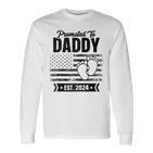 Vatertag Erstes Mal Papa 2024 Promoted To Daddy Est 2024 Raglan Langarmshirts